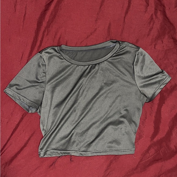 3-piece: White, Gray, and Black, crop-tops. - Picture 3 of 5